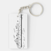 Luchthavendiagram Juneau/taxisdiagram Sleutelhanger (achterkant)