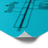 Luchthavendiagram luchthaven van Southwest Florida Poster (Hoek)