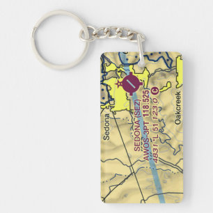 Luchthavendiagram Sedona/taxidiagram Sleutelhanger