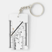 Luchthavendiagram van Miami Sleutelhanger (achterkant)