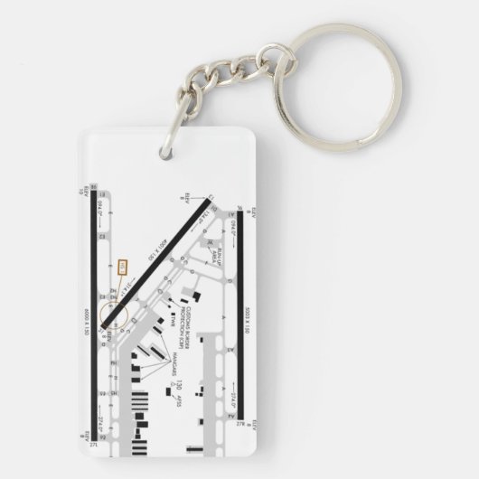 Luchthavendiagram van Miami Sleutelhanger (achterkant)