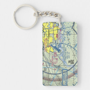 Luchthavendiagram vliegende banken/taxisdiagram sleutelhanger