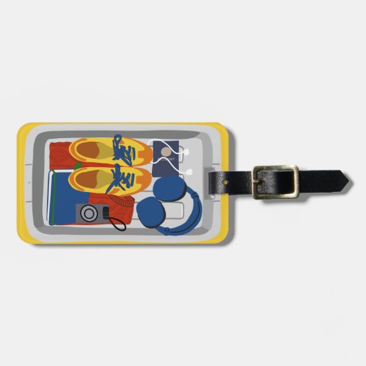 Luchthavendienblad Esthetisch Aangepast Bagagelabel (Voorkant horizontaal)