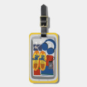 Luchthavendienblad Esthetisch Aangepast Bagagelabel (Voorkant verticaal)