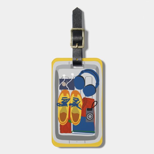 Luchthavendienblad Esthetisch Aangepast Bagagelabel (Voorkant verticaal)