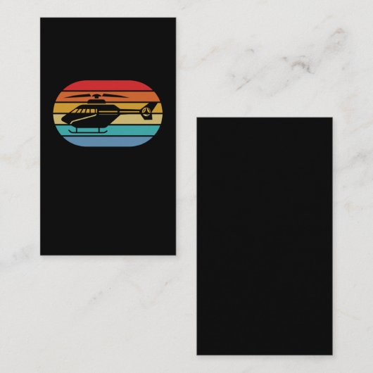 Luchthavenhelikopter Visitekaartje (Voorkant / Achterkant)