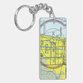 Luchthavenkaart Boca Raton/taxisdiagram Sleutelhanger (Voorkant Links)