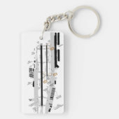 Luchthavenkaart John Wayne/taxisdiagram Sleutelhanger (achterkant)