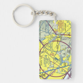 Luchthavenkaart John Wayne/taxisdiagram Sleutelhanger