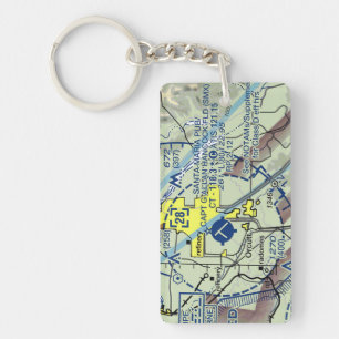 Luchthavenkaart Santa Maria/taxisdiagram Sleutelhanger