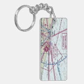 Luchthavenkaart van het genoom/taxisdiagram sleutelhanger (Voorkant Links)