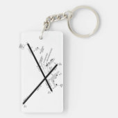 Luchthavenkaart van het genoom/taxisdiagram sleutelhanger (achterkant)