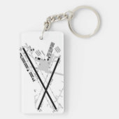 Luchthavenkaart van Salina/taxisdiagram Sleutelhanger (achterkant)