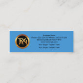 Luchthavenluchthaven Blue Skies Routes Airport Tax Mini Visitekaartje (Achterkant)