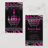 Luchthavenontwerp met roze Zebra Visitekaartje (Voorkant / Achterkant)