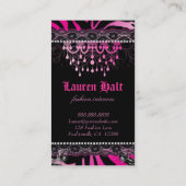 Luchthavenontwerp met roze Zebra Visitekaartje (Achterkant)