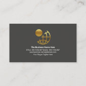 Luchthavenpiloot Cool Silver Jet Visitekaartje (Achterkant)