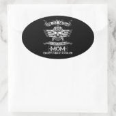 Luchthavenpiloot mam, net als een normale mam, beh ovale sticker (Tas)