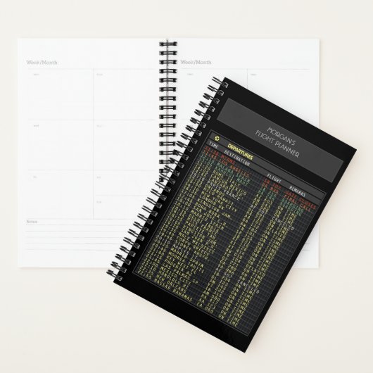 Luchthavenplank (aanpasbare tekst) planner (Display)