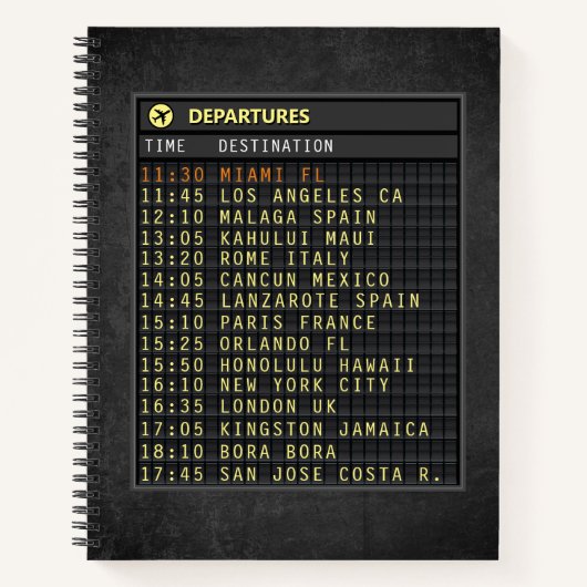 Luchthavenraad (alle tekst aanpasbaar) notitieboek (Voorkant)