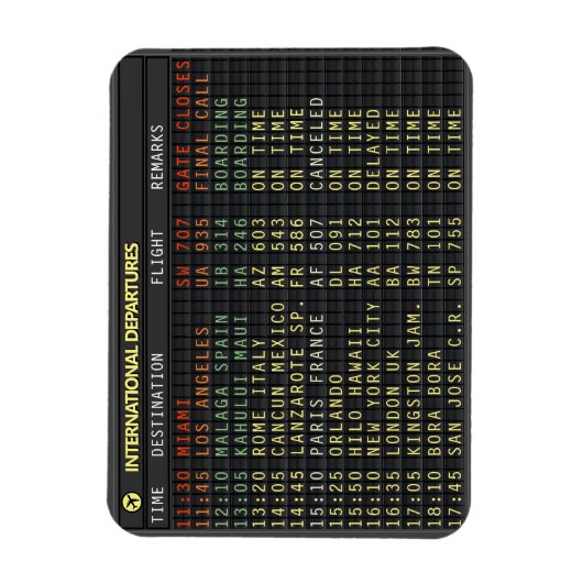 Luchthavenraad (tekst aanpasbaar) magneet (Verticaal)