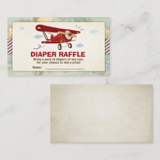 Luchthavenreiskaart voor Baby shower Informatiekaartje (Voorkant / Achterkant)