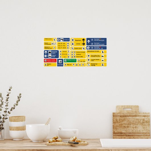 Luchthavensignalen Poster (Keuken)