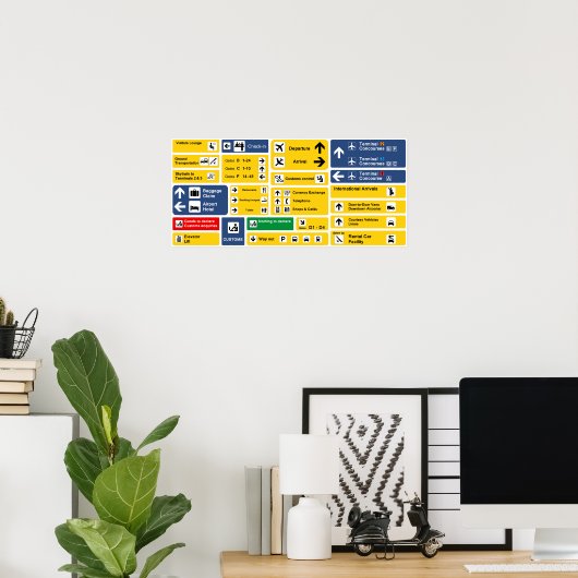 Luchthavensignalen Poster (Thuiskantoor)