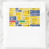 Luchthavensignalen Rechthoekige Sticker (Tas)