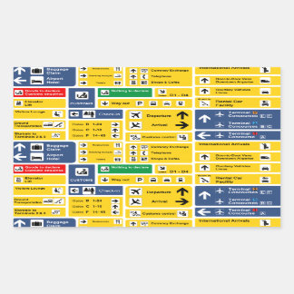 Luchthavensignalen Rechthoekige Sticker