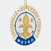 Luchthavenstad Louisville Keramisch Ornament (Rechts)
