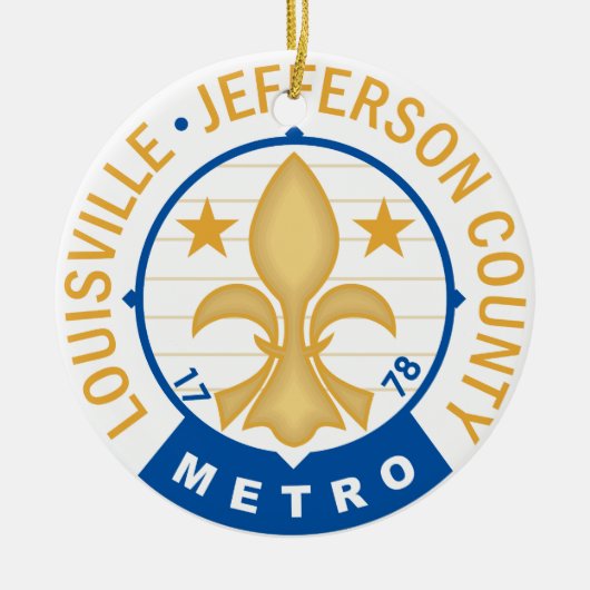 Luchthavenstad Louisville Keramisch Ornament (Voorkant)