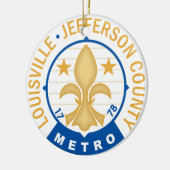 Luchthavenstad Louisville Keramisch Ornament (Links)