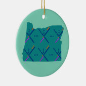 Luchthaventapijt Portland Oregon PDX Keramisch Ornament (Rechts)