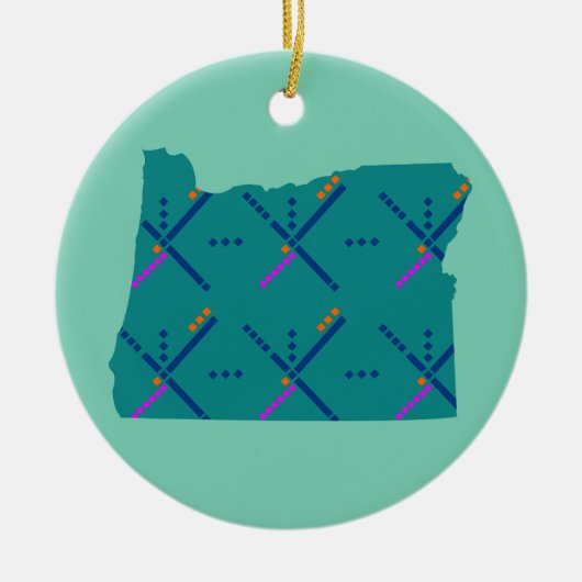 Luchthaventapijt Portland Oregon PDX Keramisch Ornament (Voorkant)