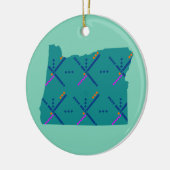 Luchthaventapijt Portland Oregon PDX Keramisch Ornament (Links)