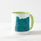 Luchthaventapijt Portland Oregon PDX Mok (Voorkant rechts)