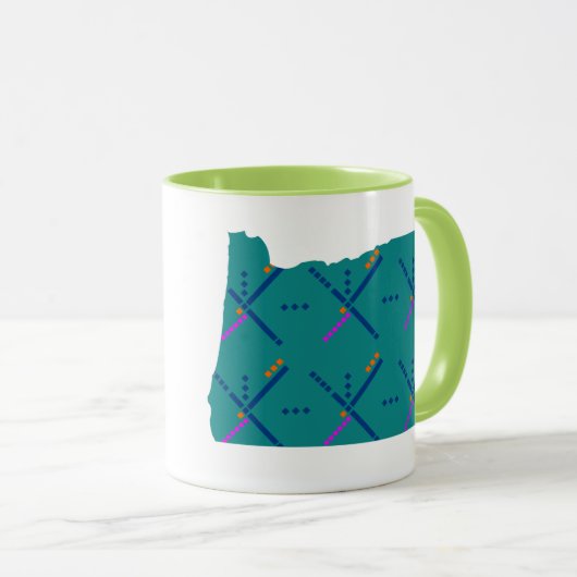 Luchthaventapijt Portland Oregon PDX Mok (Voorkant rechts)