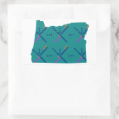 Luchthaventapijt Portland Oregon PDX Rechthoekige Sticker (Tas)