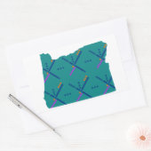 Luchthaventapijt Portland Oregon PDX Rechthoekige Sticker (Envelop)