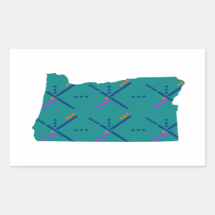Luchthaventapijt Portland Oregon PDX Rechthoekige Sticker