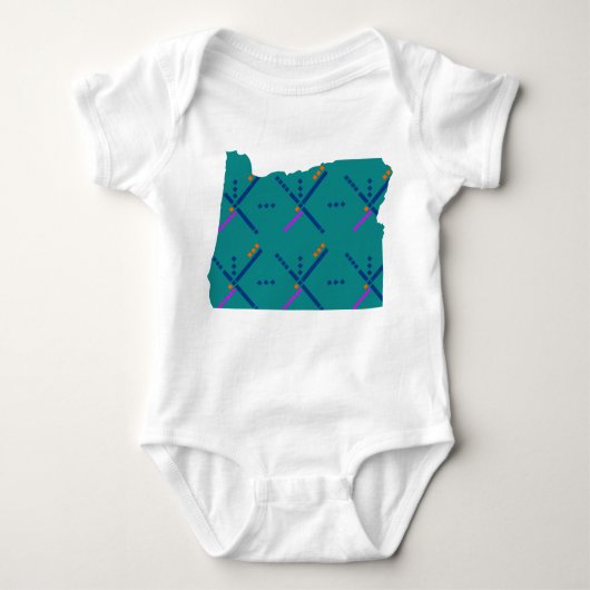Luchthaventapijt Portland Oregon PDX Romper (Voorkant)
