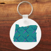 Luchthaventapijt Portland Oregon PDX Sleutelhanger (Voorkant)