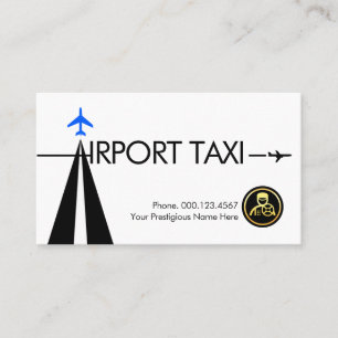 Luchthaventaxi met letter-A landingsbaan Visitekaartje