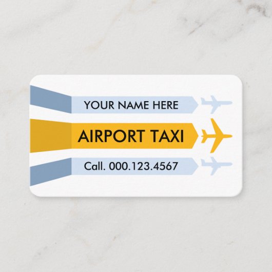 Luchthaventaxi Service Visitekaartje (Voorkant)