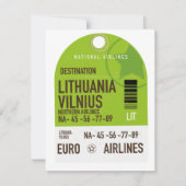 Luchthaventicket Litouwen Vilnius (Achterkant)