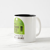 Luchthaventicket Litouwen Vilnius Tweekleurige Koffiemok (Voorkant rechts)