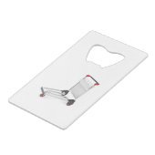 Luchthaventrolley Creditkaart Flessenopener (Achterkant Gekanteld)