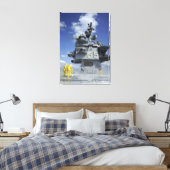 Luchthavenverzorgers testen de sprinklerinstallati canvas afdruk (Insitu (Slaapkamer))