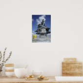 Luchthavenverzorgers testen de sprinklerinstallati poster (Keuken)